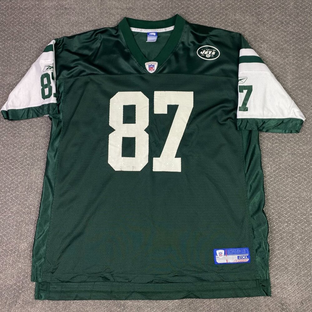 Vintage Reebok New York Jets Laveranues Coles Football Jersey Men's 2XL Green